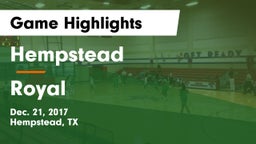 Hempstead  vs Royal  Game Highlights - Dec. 21, 2017