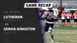 Recap: Lutheran  vs. Genoa-Kingston  2016