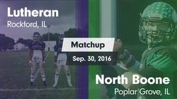 Matchup: Lutheran  vs. North Boone  2016