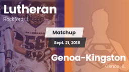 Matchup: Lutheran  vs. Genoa-Kingston  2018