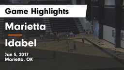 Marietta  vs Idabel  Game Highlights - Jan 5, 2017