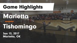 Marietta  vs Tishomingo  Game Highlights - Jan 13, 2017