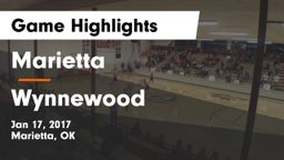 Marietta  vs Wynnewood Game Highlights - Jan 17, 2017