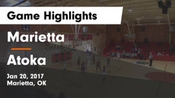 Marietta  vs Atoka  Game Highlights - Jan 20, 2017