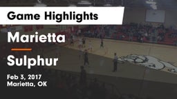 Marietta  vs Sulphur  Game Highlights - Feb 3, 2017