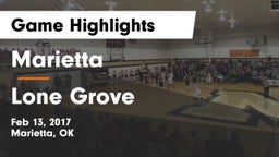Marietta  vs Lone Grove  Game Highlights - Feb 13, 2017