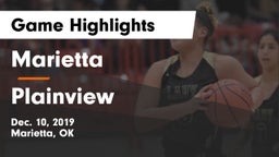 Marietta  vs Plainview  Game Highlights - Dec. 10, 2019