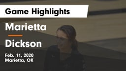 Marietta  vs Dickson  Game Highlights - Feb. 11, 2020