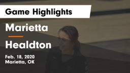 Marietta  vs Healdton  Game Highlights - Feb. 18, 2020