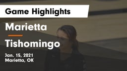 Marietta  vs Tishomingo  Game Highlights - Jan. 15, 2021