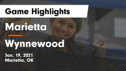 Marietta  vs Wynnewood  Game Highlights - Jan. 19, 2021