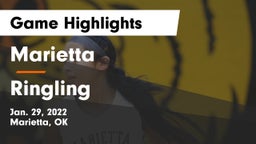 Marietta  vs Ringling  Game Highlights - Jan. 29, 2022