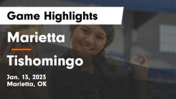 Marietta  vs Tishomingo  Game Highlights - Jan. 13, 2023