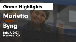 Marietta  vs Byng  Game Highlights - Feb. 7, 2023
