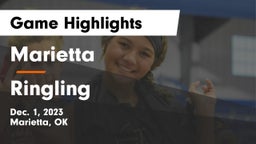Marietta  vs Ringling  Game Highlights - Dec. 1, 2023