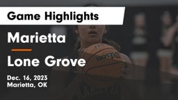 Marietta  vs Lone Grove Game Highlights - Dec. 16, 2023