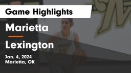 Marietta  vs Lexington  Game Highlights - Jan. 4, 2024