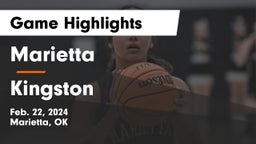 Marietta  vs Kingston  Game Highlights - Feb. 22, 2024