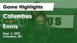 Columbus  vs Ennis  Game Highlights - Sept. 2, 2023