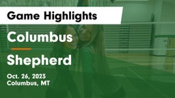 Columbus  vs Shepherd  Game Highlights - Oct. 26, 2023