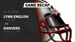 Recap: Lynn English  vs. Danvers  2016