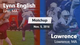 Matchup: Lynn English vs. Lawrence  2016