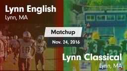Matchup: Lynn English vs. Lynn Classical  2016