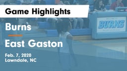 Burns  vs East Gaston  Game Highlights - Feb. 7, 2020