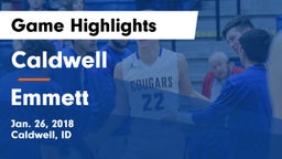 Caldwell  vs Emmett  Game Highlights - Jan. 26, 2018