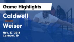 Caldwell  vs Weiser  Game Highlights - Nov. 27, 2018