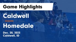 Caldwell  vs Homedale  Game Highlights - Dec. 20, 2023