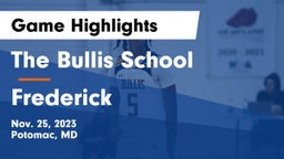 The Bullis School vs Frederick  Game Highlights - Nov. 25, 2023