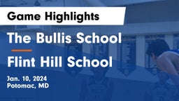 The Bullis School vs Flint Hill School Game Highlights - Jan. 10, 2024