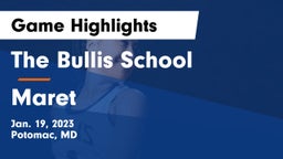 The Bullis School vs Maret  Game Highlights - Jan. 19, 2023