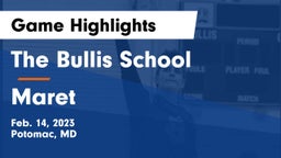 The Bullis School vs Maret  Game Highlights - Feb. 14, 2023