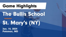 The Bullis School vs St. Mary's (NY) Game Highlights - Jan. 14, 2024