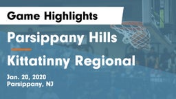 Parsippany Hills  vs Kittatinny Regional  Game Highlights - Jan. 20, 2020