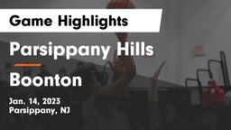 Parsippany Hills  vs Boonton  Game Highlights - Jan. 14, 2023