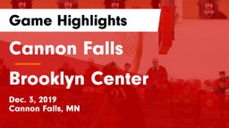 Cannon Falls  vs Brooklyn Center Game Highlights - Dec. 3, 2019