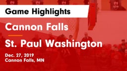 Cannon Falls  vs St. Paul Washington Game Highlights - Dec. 27, 2019
