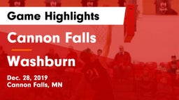 Cannon Falls  vs Washburn  Game Highlights - Dec. 28, 2019