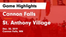 Cannon Falls  vs St. Anthony Village  Game Highlights - Dec. 30, 2019