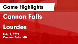 Cannon Falls  vs Lourdes  Game Highlights - Feb. 9, 2021