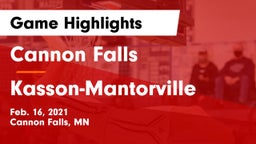 Cannon Falls  vs Kasson-Mantorville  Game Highlights - Feb. 16, 2021