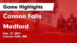 Cannon Falls  vs Medford  Game Highlights - Feb. 19, 2021