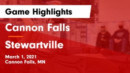 Cannon Falls  vs Stewartville  Game Highlights - March 1, 2021