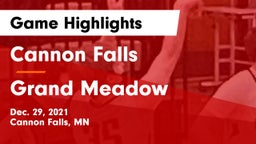 Cannon Falls  vs Grand Meadow  Game Highlights - Dec. 29, 2021