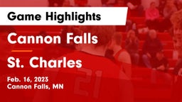 Cannon Falls  vs St. Charles  Game Highlights - Feb. 16, 2023