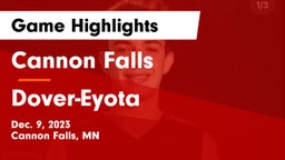 Cannon Falls  vs Dover-Eyota  Game Highlights - Dec. 9, 2023