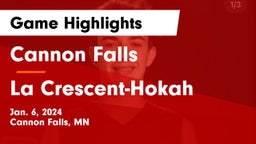 Cannon Falls  vs La Crescent-Hokah  Game Highlights - Jan. 6, 2024